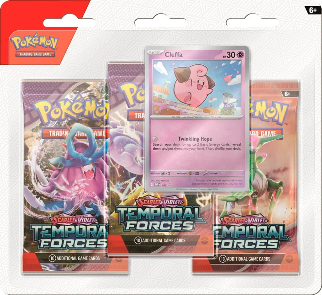 Pokemon Temporal Forces 3-Pack Blister Cleffa