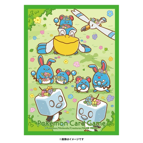 Pokémon Center Japan: Card Sleeves Marill &amp; Pelipper Flower Crown 2023