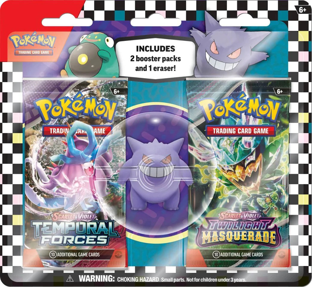 Pokémon Scarlet &amp; Violet Back To School Eraser Blister (Gengar) 2024