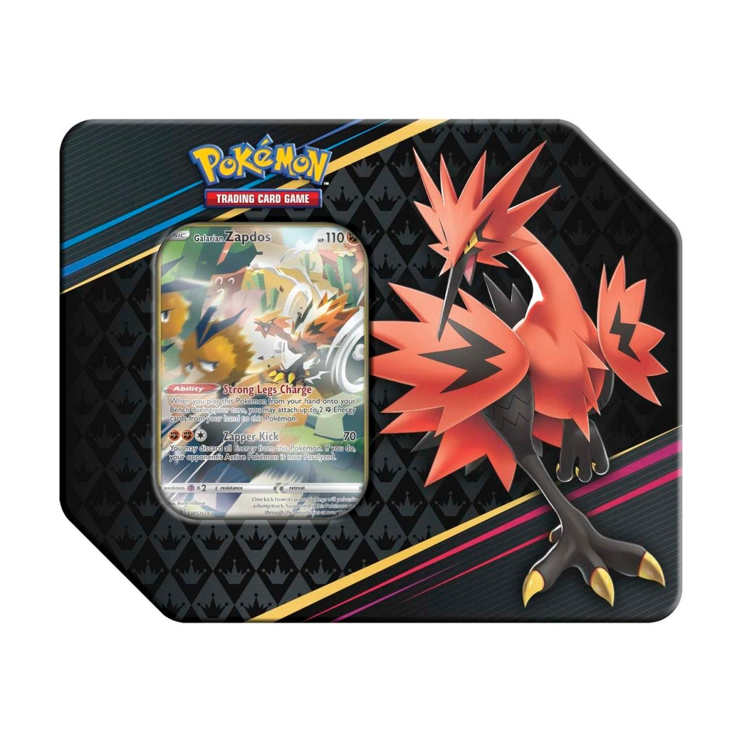 Pokemon TCG: Sword & Shield Crown Zenith Tin Galarian Zapdos