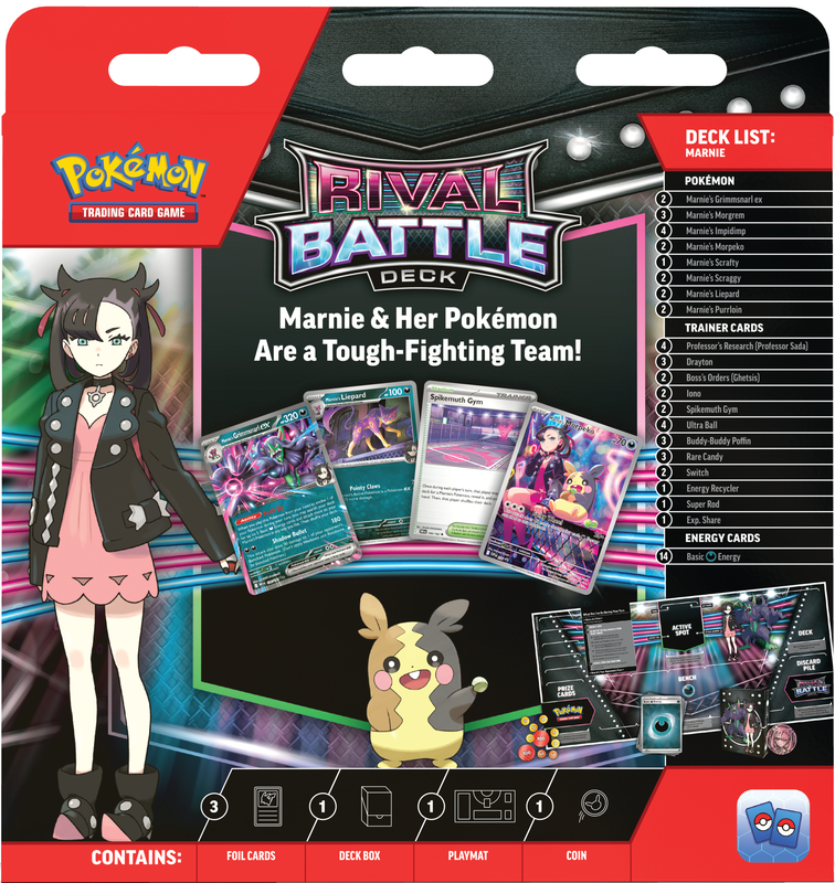 Pokemon TCG: Scarlet & Violet Rival Battle Deck Box Marnie – Flaring Lair