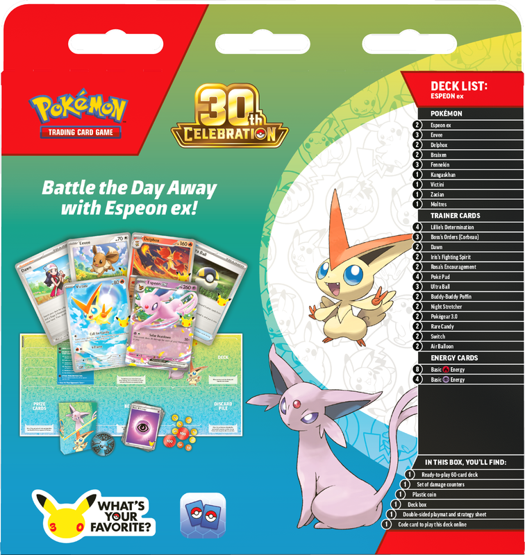 Pokémon 30th Celebration Battle Decks Espeon Ex | ME5.5 back