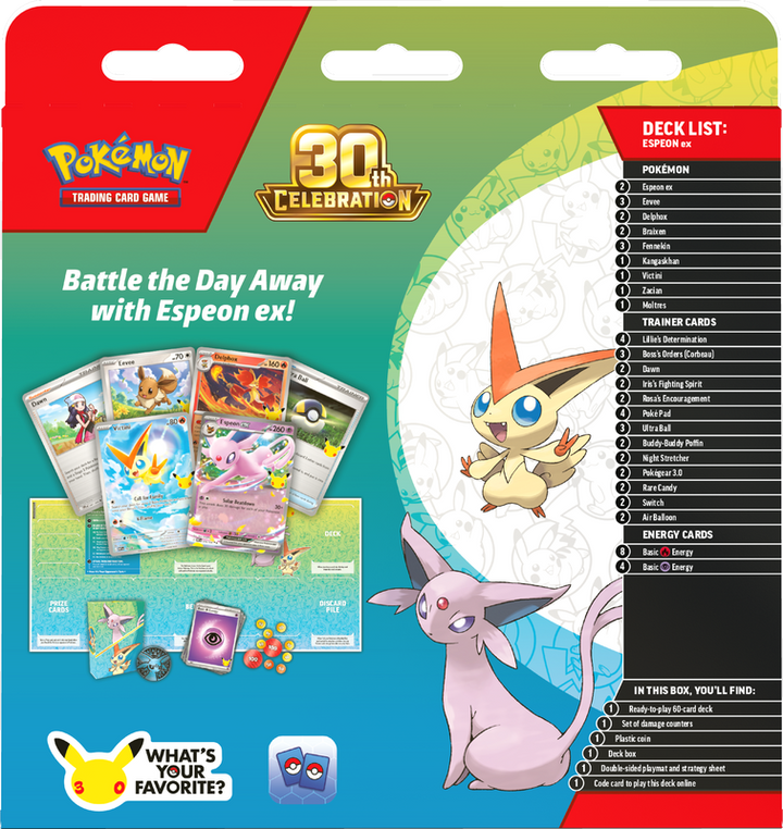 Pokémon 30th Celebration Battle Decks Espeon Ex | ME5.5 back