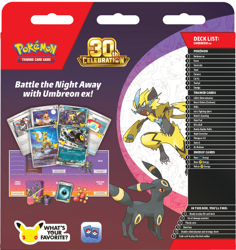 Pokémon 30th Celebration Battle Decks Umbreon Ex | ME5.5 back
