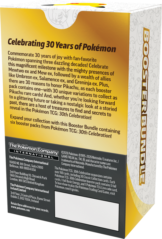 Pokémon 30th Celebration Booster Bundle | ME5.5 back