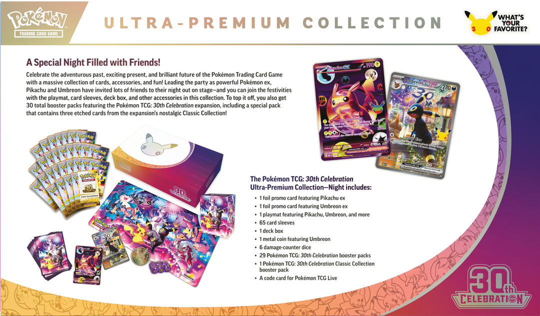 Pokémon 30th Celebration Night Ultra Premium Collection (UPC) | ME5.5 BACK