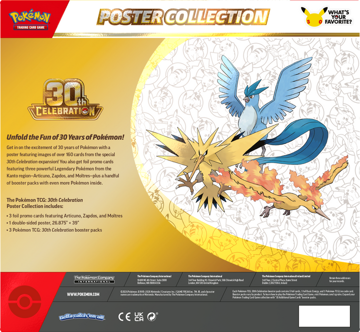 Pokémon 30th Celebration Poster Collection | ME5.5 BACK