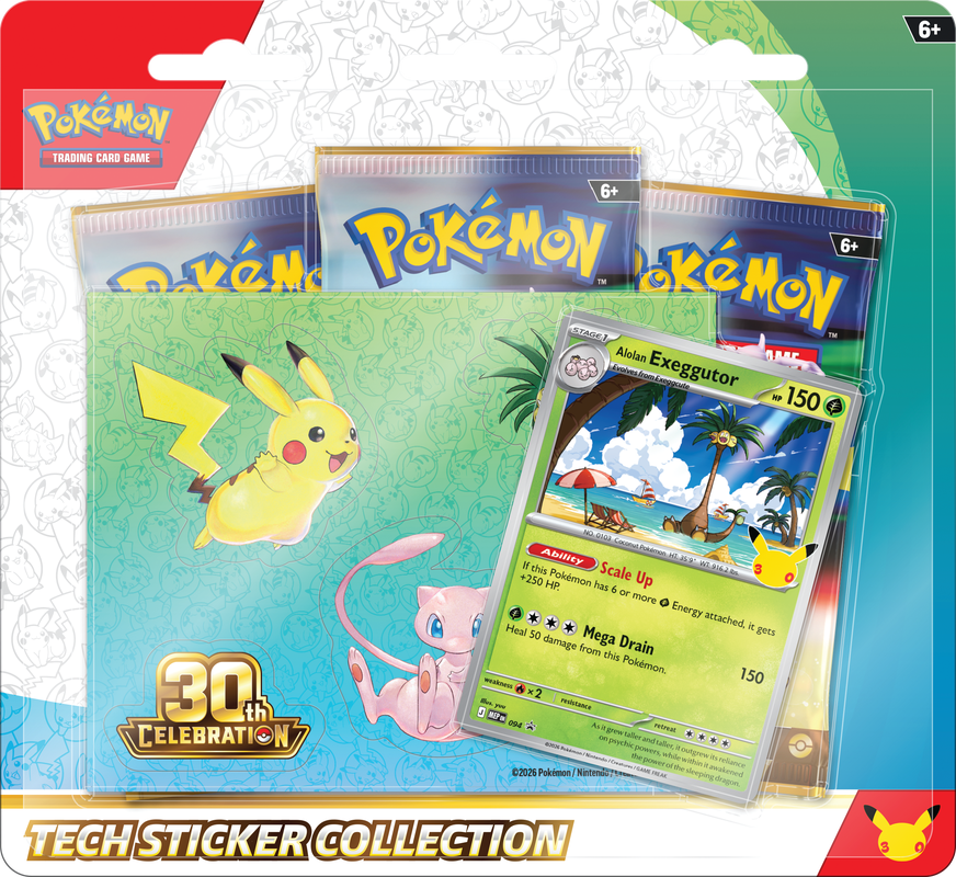 POKEMON30THCELEBRATIONTECHSTICKERCOLLECTIONALOLANEXEGGUTOR