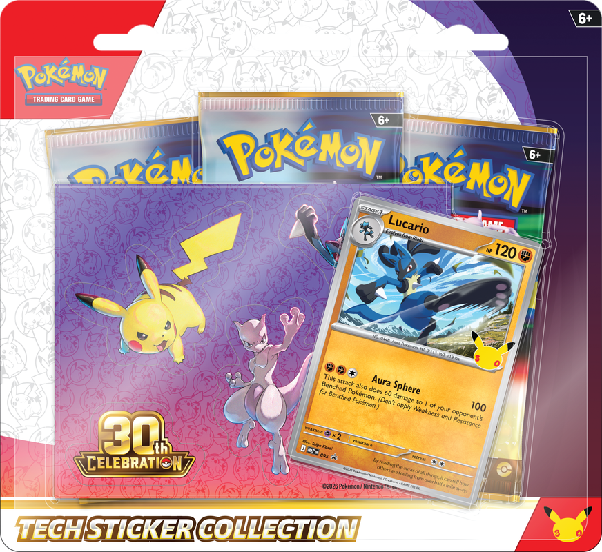 Pokémon 30th Celebration Tech Sticker Collection (Lucario) | ME5.5 (PRE-ORDER)