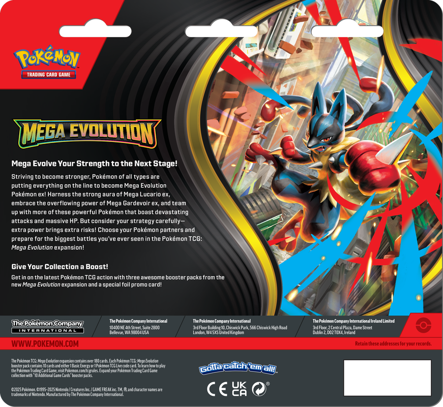 Pokémon Mega Evolution 3-Pack Blister (Psyduck) | ME01 - back