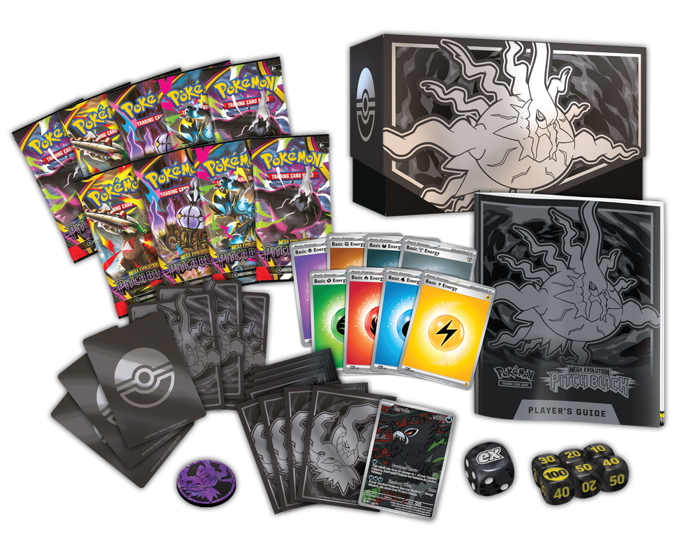 POKEMON ME05 PITCH BLACK ELITE TRAINER BOX CONTENTS