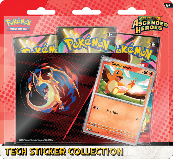 Pokémon Mega Evolution Ascended Heroes Tech Sticker Collection (Charmander) | ME2.5
