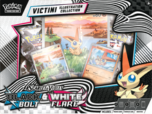 Load image into Gallery viewer, Pokemon TCG: Scarlet &amp; Violet Black Bolt &amp; White Flare SV10.5 Unova Victini Illustration Collection Box (PRE-ORDER)
