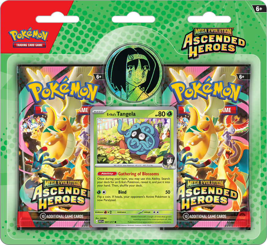 Pokémon Mega Evolution Ascended Heroes 2-Pack Blister Collection (Erika&