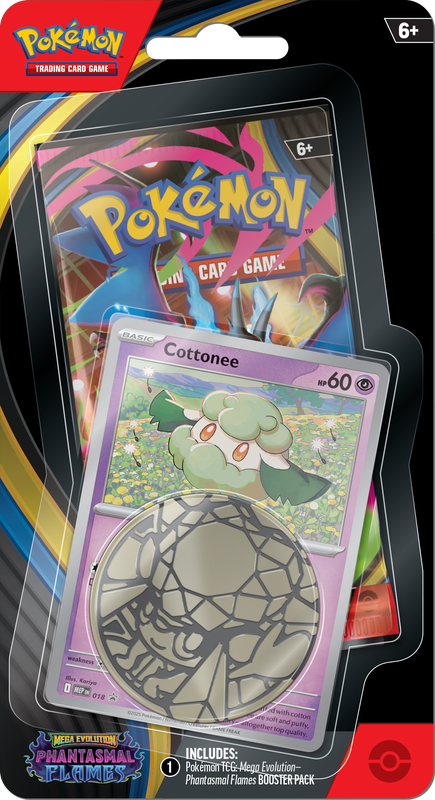 Pokémon Mega Evolution Phantasmal Flames Checklane Blister (Cottone) | ME02