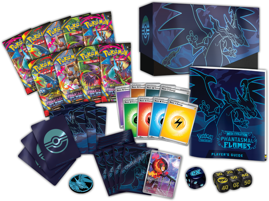 Pokémon Mega Evolution Phantasmal Flames Elite Trainer Box (ETB) | ME02 - contents