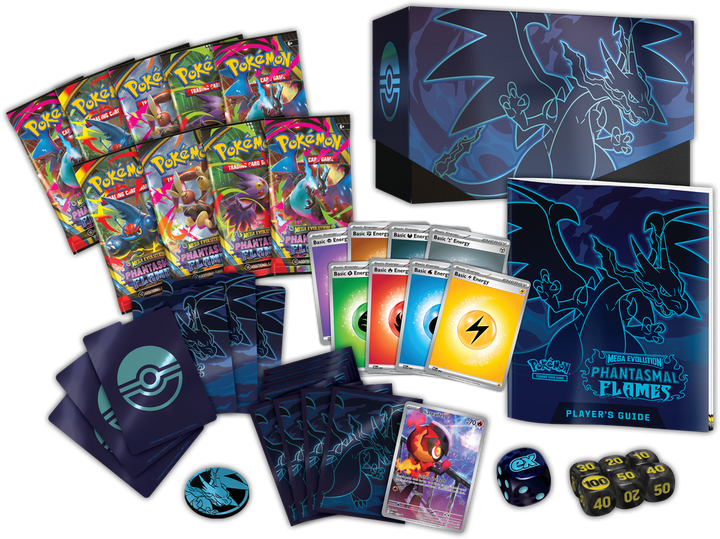 Pokémon Mega Evolution Phantasmal Flames Elite Trainer Box (ETB) | ME02 - contents