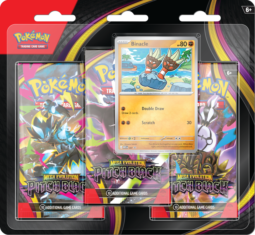 Pokémon Mega Evolution Pitch Black 3 - Pack Blister (Binacle) | ME05