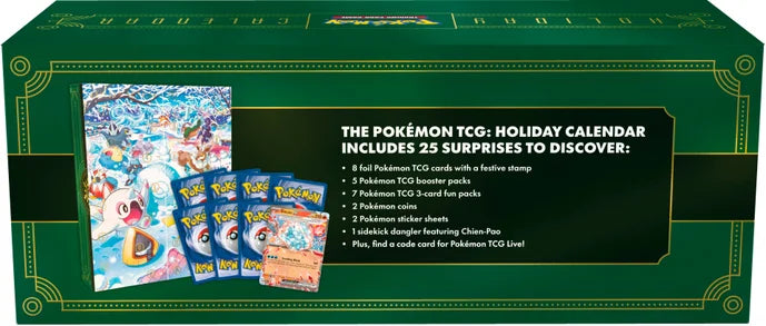 Pokémon Scarlet &amp; Violet 2024 Holiday Calendar - back