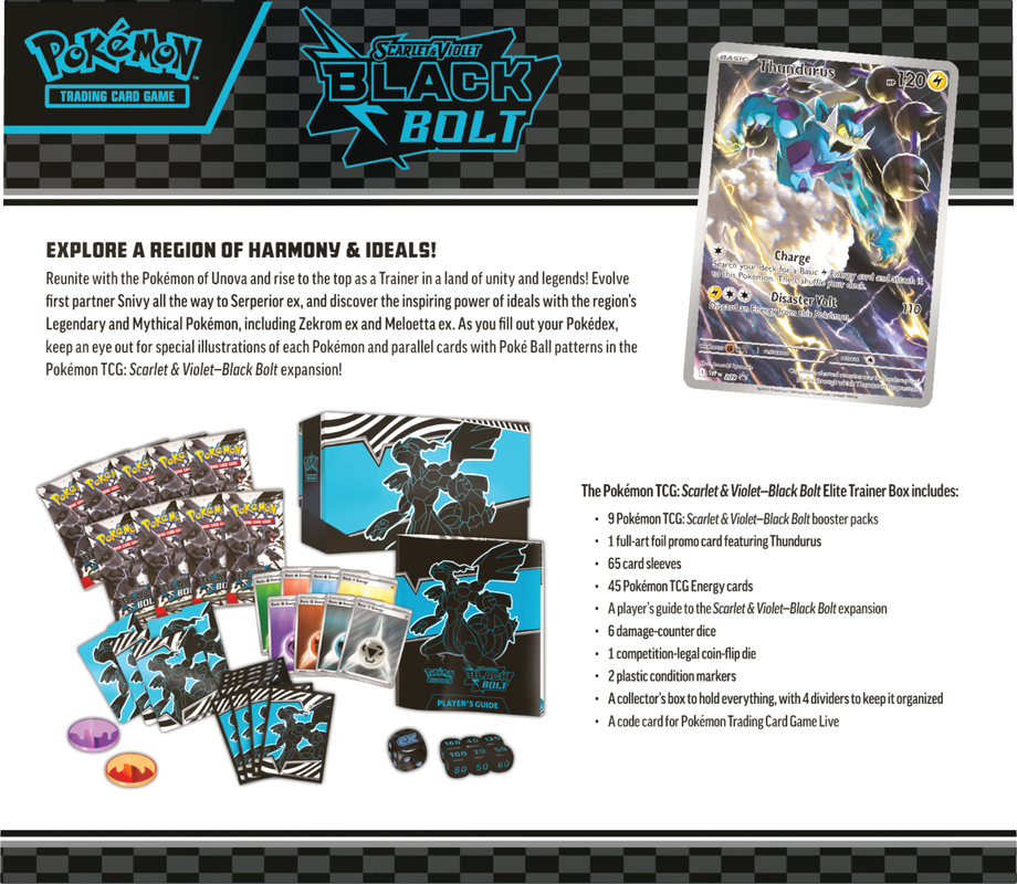 Pokémon Scarlet &amp; Violet Black Bolt Elite Trainer Box (ETB) | SV10.5B - back