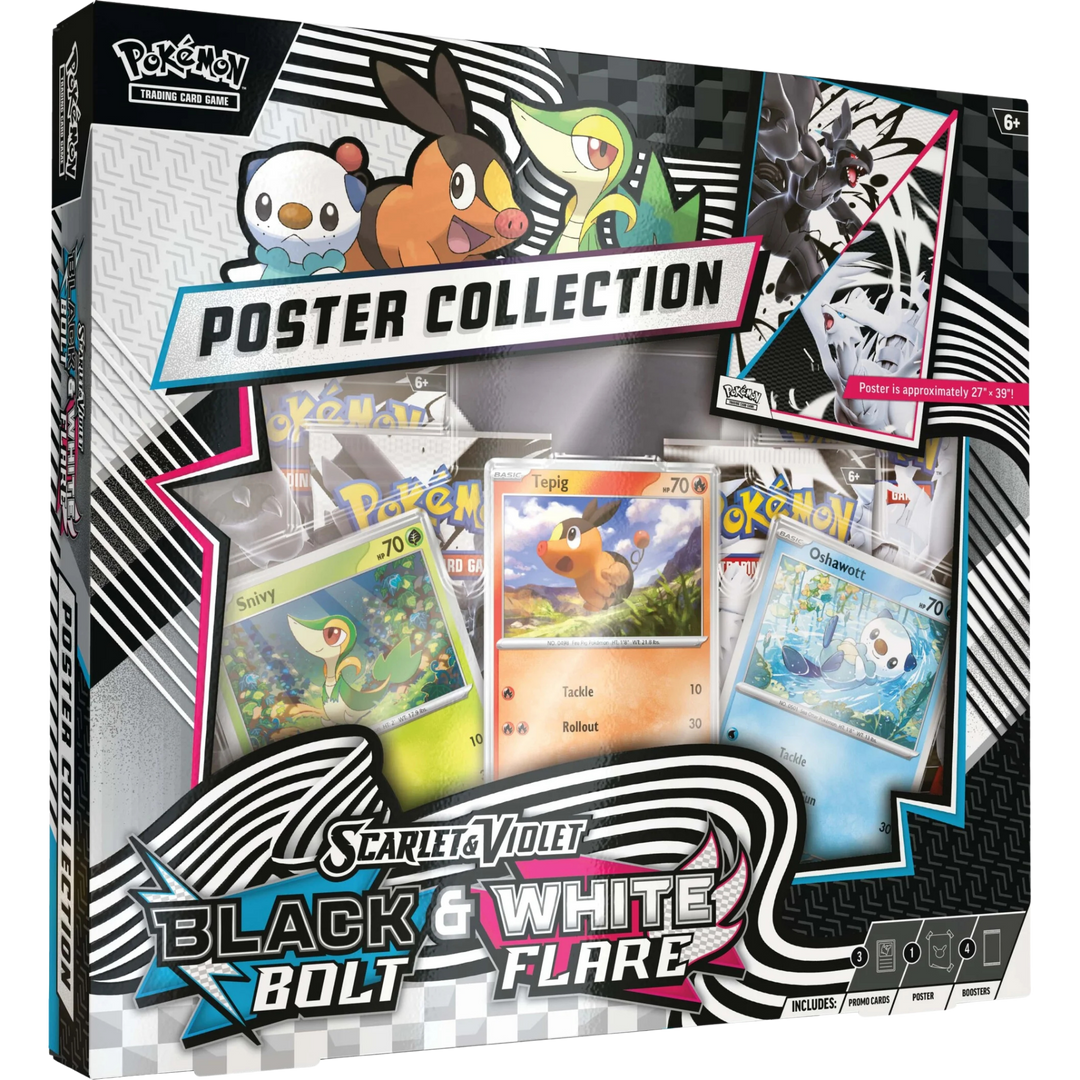 Pokémon Scarlet &amp; Violet Black Bolt &amp; White Flare Unova Poster Collection Box | SV10.5