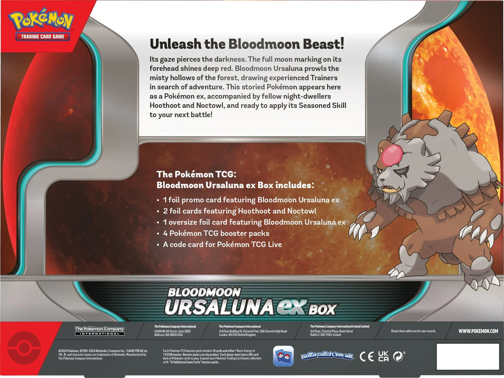 Pokémon Scarlet & Violet Bloodmoon Ursaluna Ex Box - back