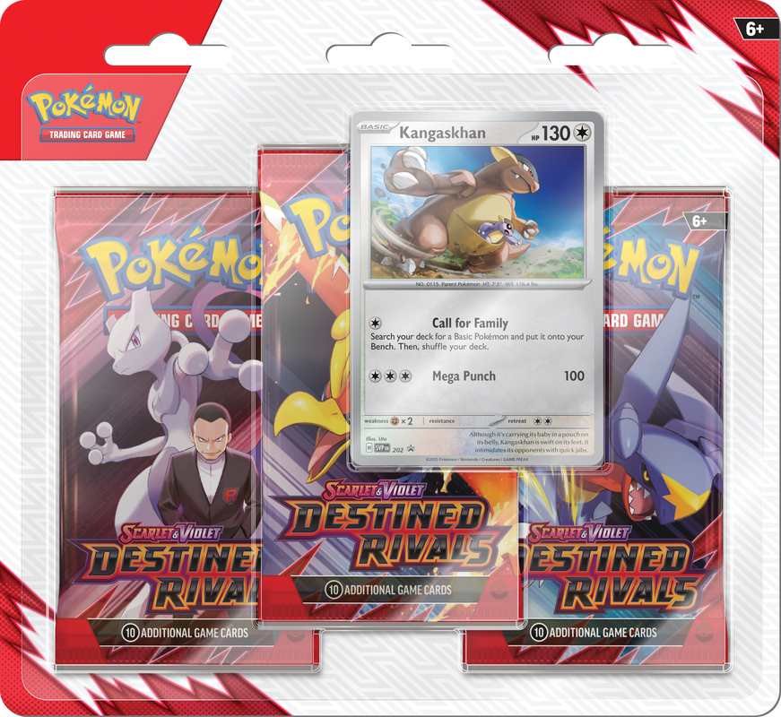 Pokémon Scarlet &amp; Violet Destined Rivals 3-Pack Blister (Kangaskhan) | SV10