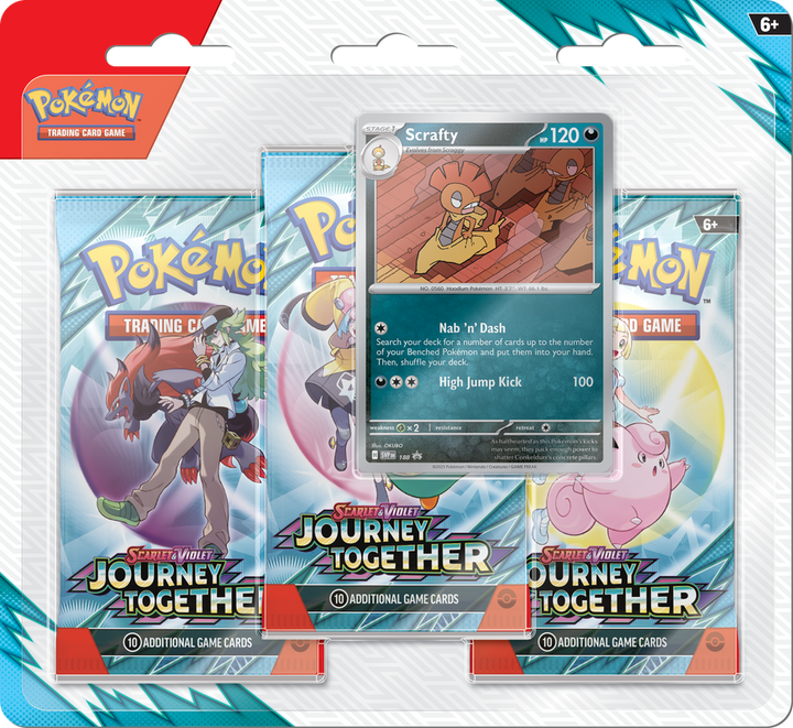 Pokémon Scarlet &amp; Violet Journey Together 3-Pack Blister (Scrafty) | SV09