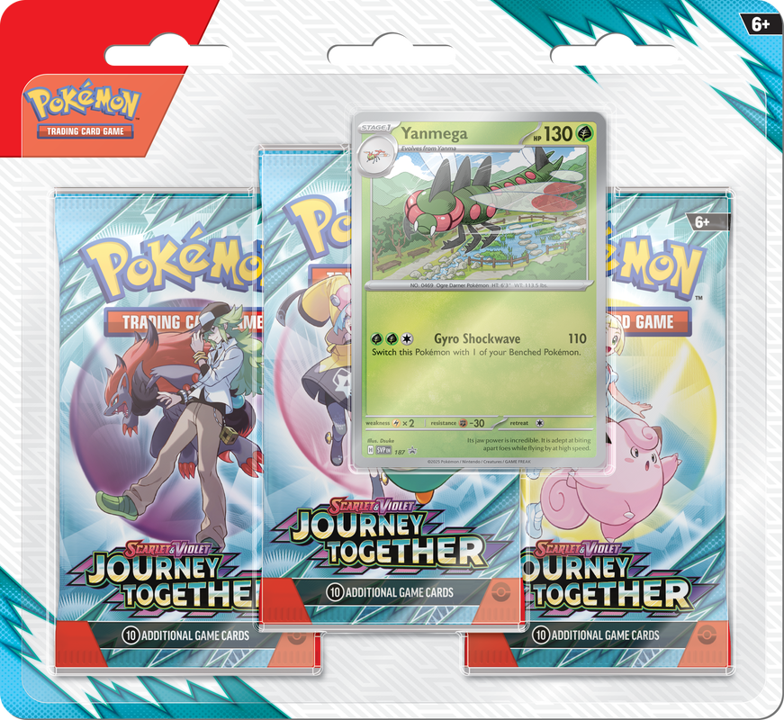 Pokémon Scarlet &amp; Violet Journey Together 3-Pack Blister (Yanmega) | SV09