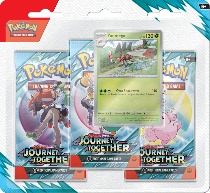 Pokémon Scarlet &amp; Violet Journey Together 3-Pack Blister (Yanmega) | SV09