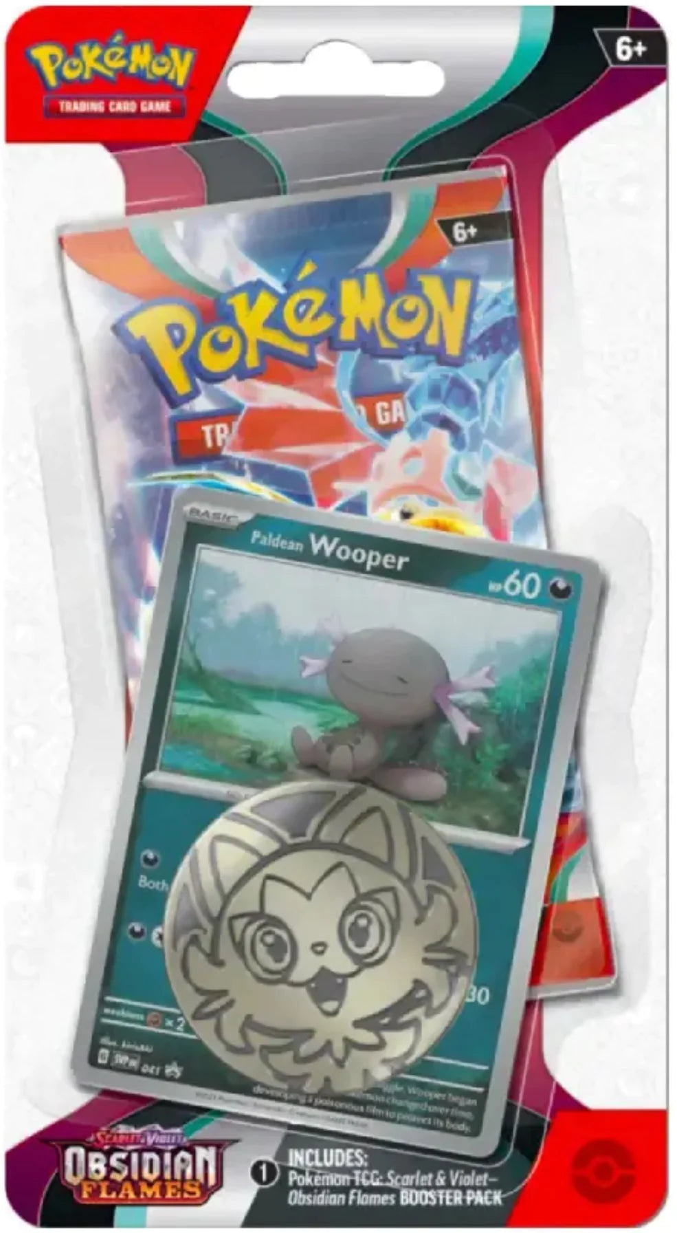 Pokémon Scarlet &amp; Violet Obsidian Flames Checklane Blister (Wooper) | SV03