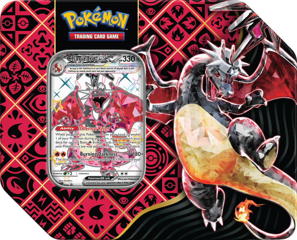 Pokémon Scarlet &amp; Violet Paldean Fates Tin (Charizard Ex) | SV4.5