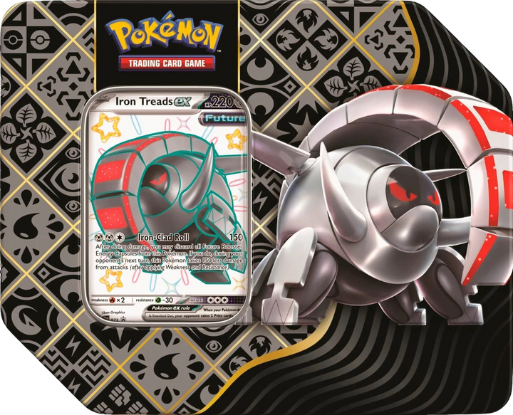 
Pokémon Scarlet &amp; Violet Paldean Fates Tin (Iron Treads Ex) | SV4.5
