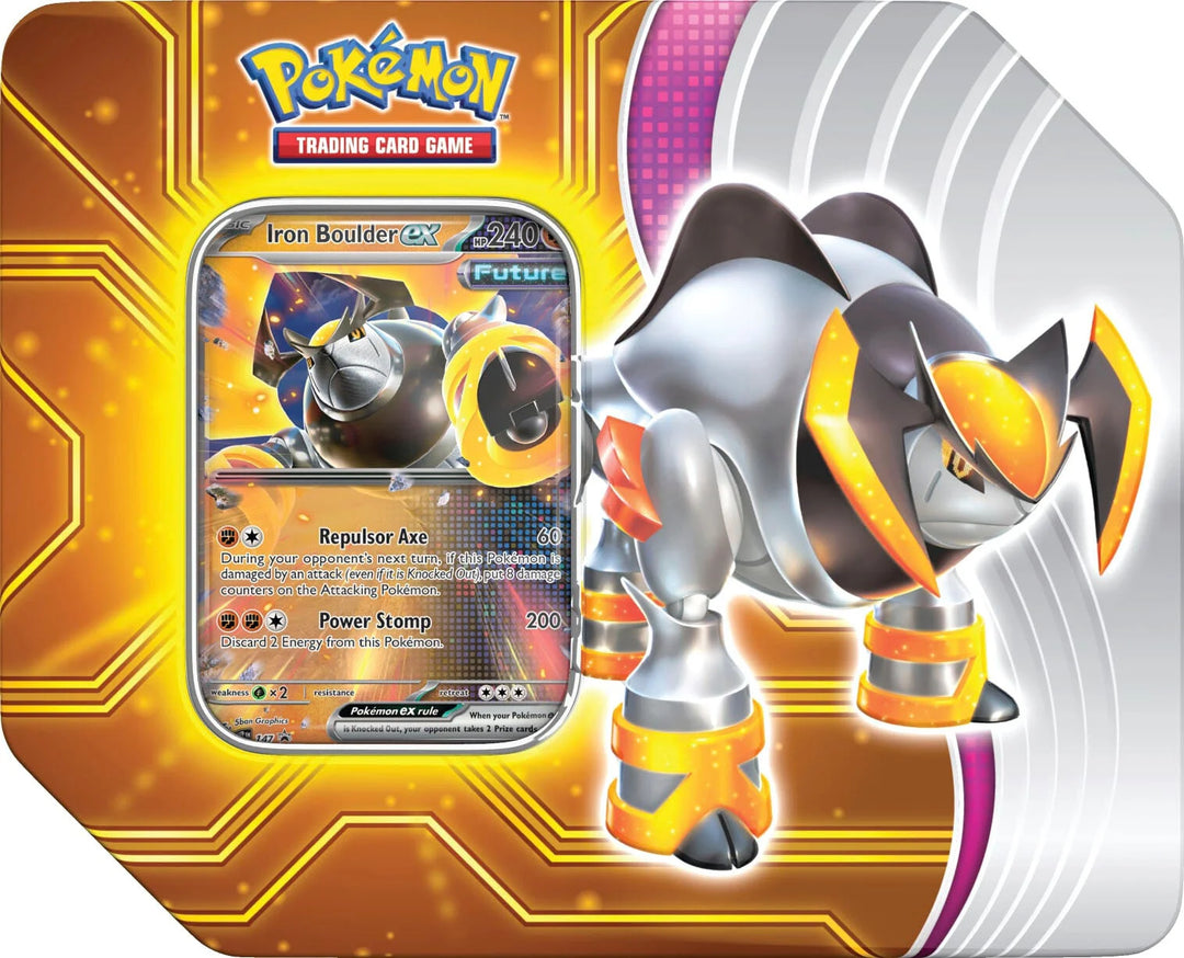 Pokémon Scarlet &amp; Violet Paradox Destinies Tins (Iron Boulder Ex)