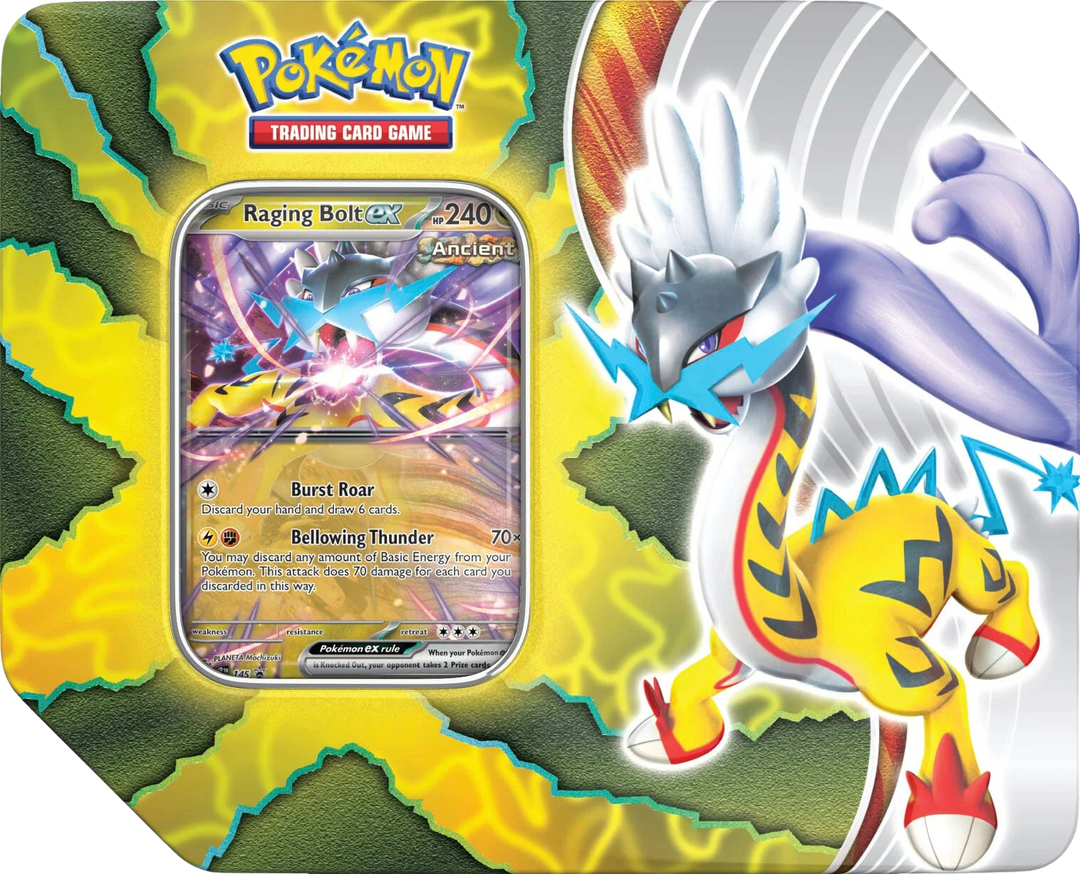 Pokémon Scarlet &amp; Violet Paradox Destinies Tins (Raging Bolt Ex)