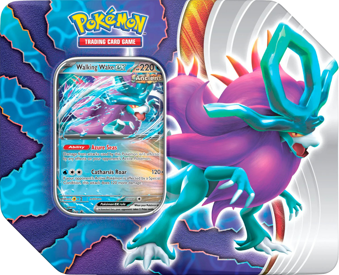 Pokémon Scarlet &amp; Violet Paradox Destinies Tins (Walking Wake Ex)