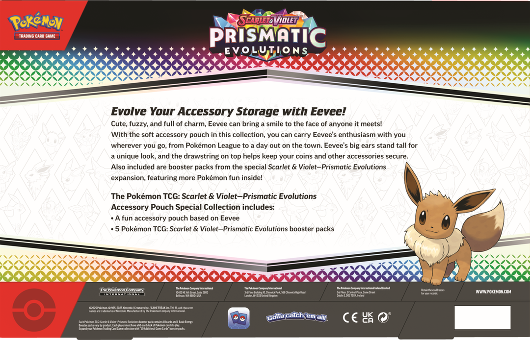 Pokémon Scarlet &amp; Violet Prismatic Evolutions Accessory Pouch Special Collection Box | SV8.5