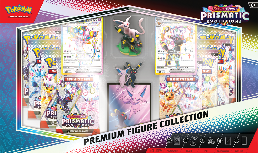 Pokémon Scarlet &amp; Violet Prismatic Evolutions Premium Figure Collection Box | SV8.5