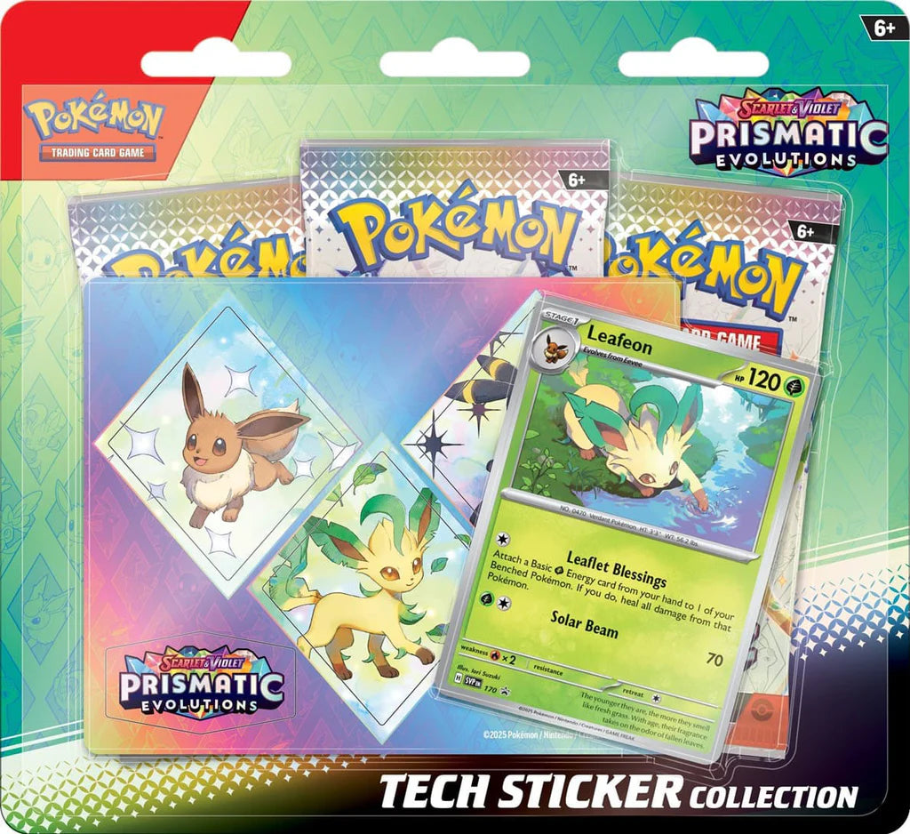 Pokémon Scarlet &amp; Violet Prismatic Evolutions Tech Sticker Collection (Leafeon) | SV8.5