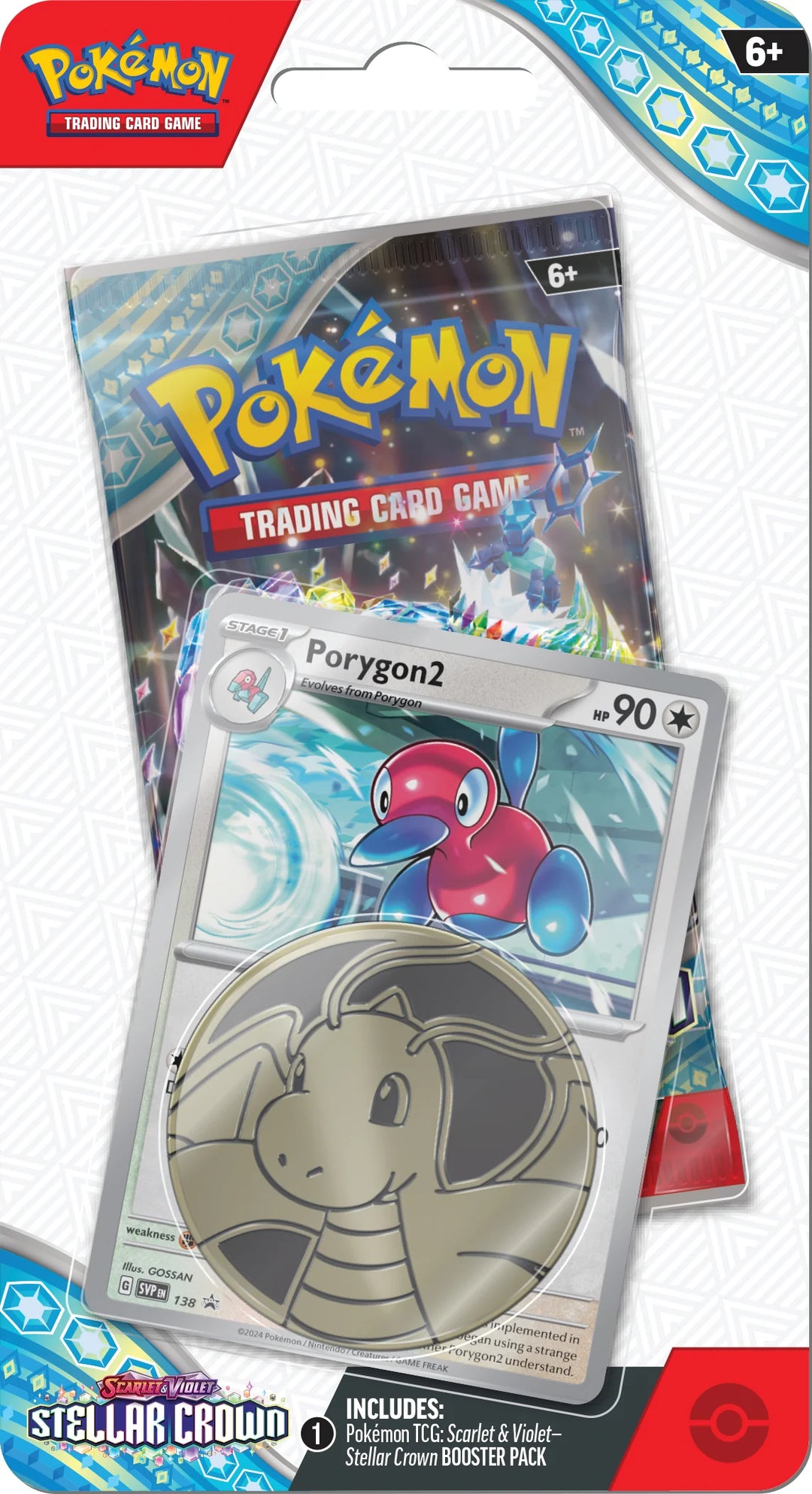 Pokémon Scarlet &amp; Violet Stellar Crown Checklane Blister (Porygon2) | SV07