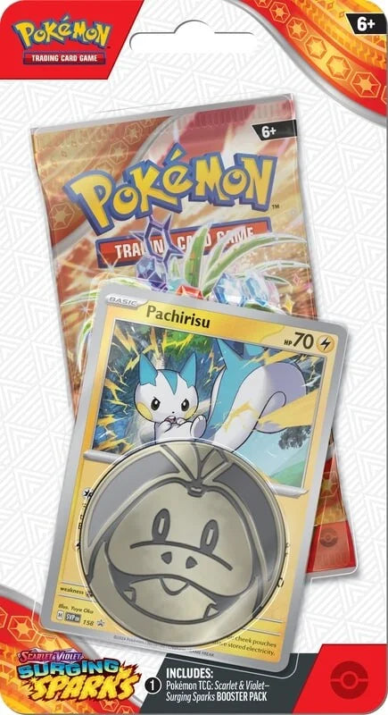 Pokémon Scarlet &amp; Violet Surging Sparks Checklane Blister (Pachirisu) | SV08