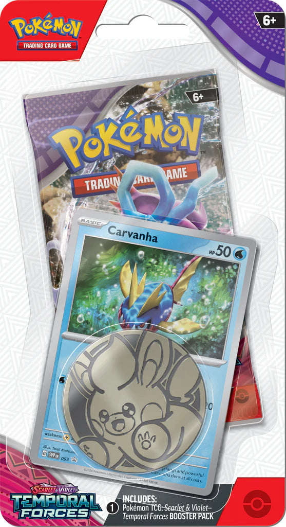 Pokémon Scarlet & Violet Temporal Forces Checklane Blister (Carvanah) | SV05