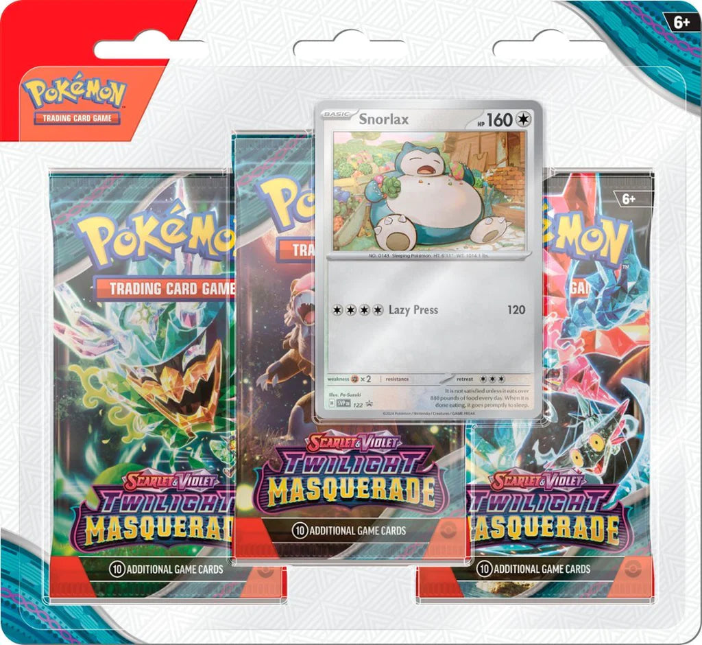 Pokémon Scarlet & Violet Twilight Masquerade 3-Pack Blister (Snorlax) | SV06