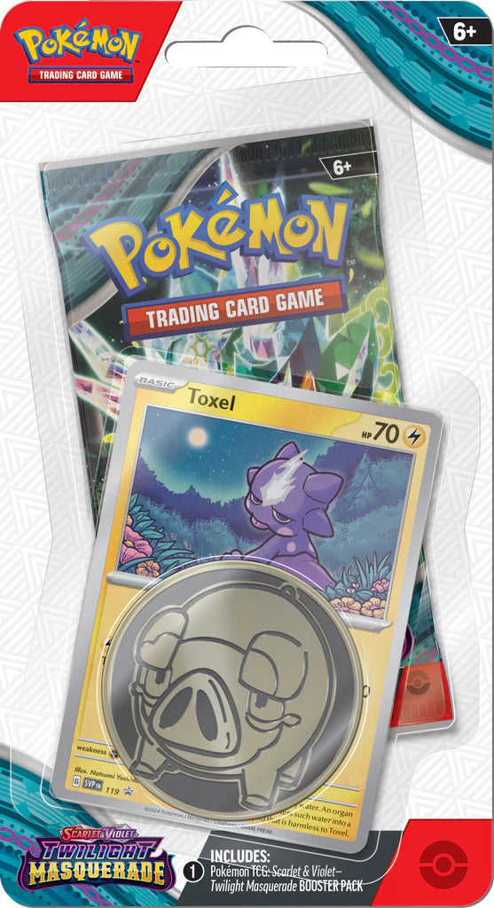 Pokémon Scarlet &amp; Violet Twilight Masquerade Checklane Blister (Toxel) | SV06