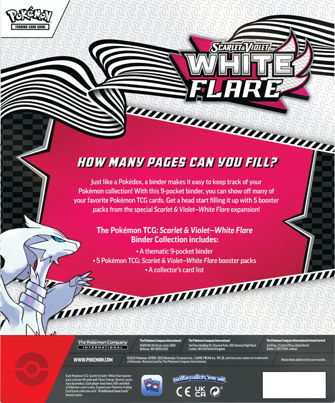 Pokémon Scarlet &amp; Violet White Flare Binder Collection | SV10.5 - back