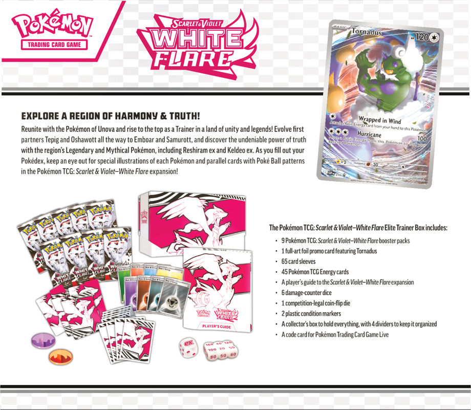 Pokémon Scarlet &amp; Violet White Flare Elite Trainer Box (ETB) | SV10.5