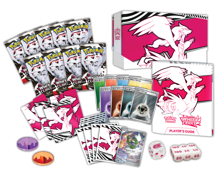 Pokémon Scarlet &amp; Violet White Flare Elite Trainer Box (ETB) | SV10.5 - contents
