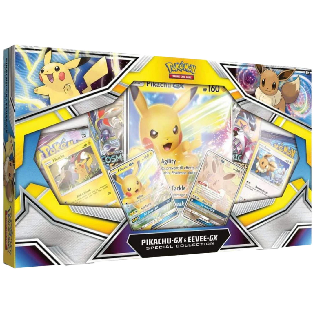 Pokémon Sun &amp; Moon Pikachu GX &amp; Eevee GX Special Collection Box (Damaged)