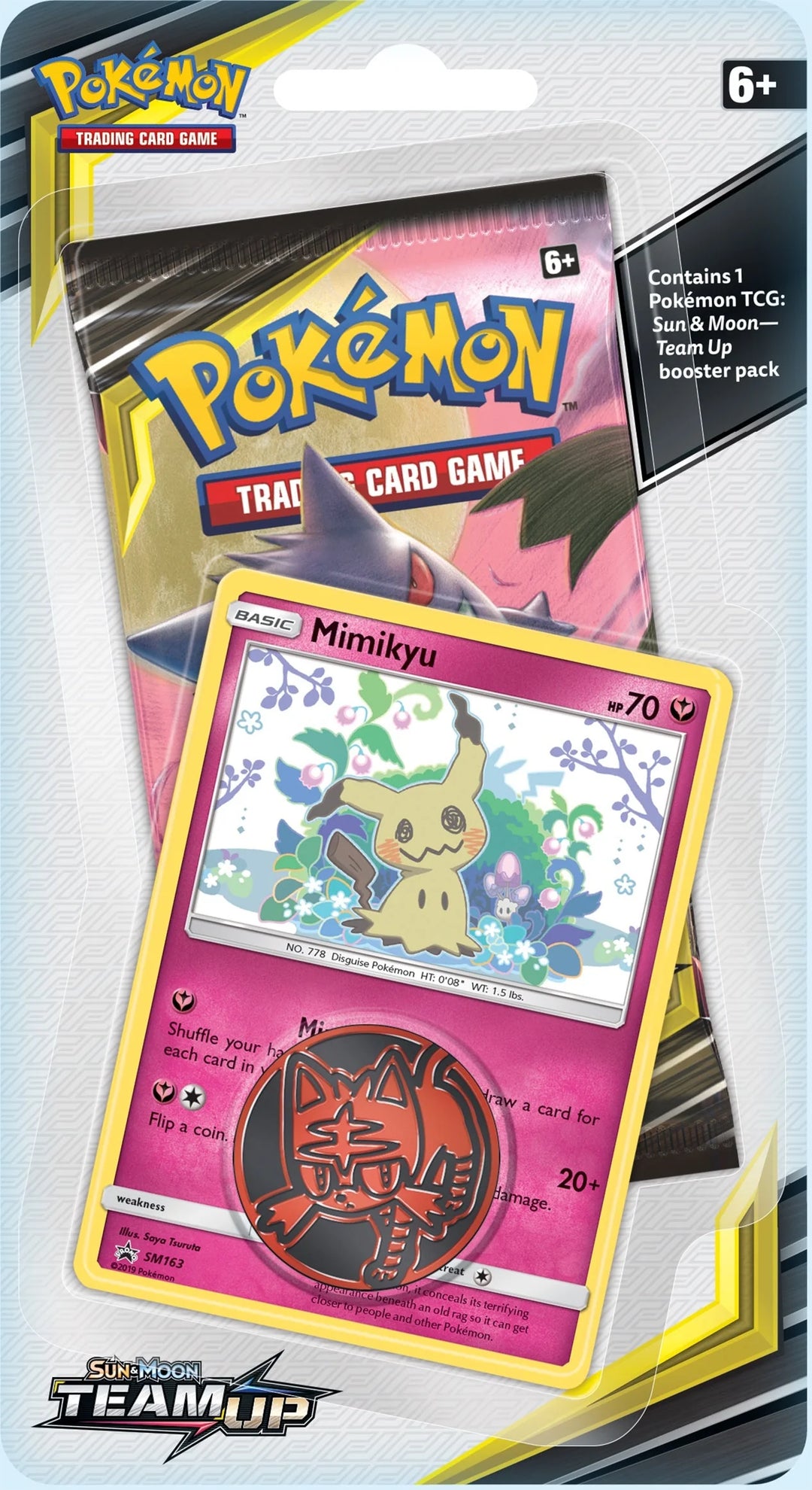 Pokémon Sun &amp; Moon Team Up Checklane Blister (Mimikyu) | SM09