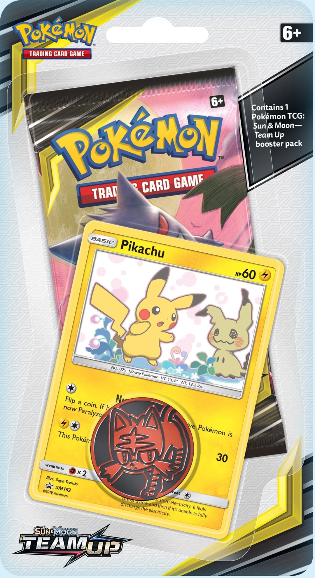 Pokémon Sun &amp; Moon Team Up Checklane Blister (Pikachu) | SM09